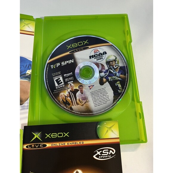 NCAA Football 2005 Top Spin Combo Xbox Complete with Manuals Tested - Picture 8 of 11